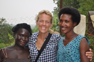 Christy with Susanne and Aunt Josephine, the two ladies who selflessly care for these little ones day in and day out.