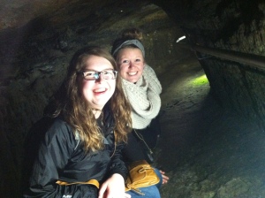 This was a mine dug under the Saint Andrew Castle. We all crawled down into it.